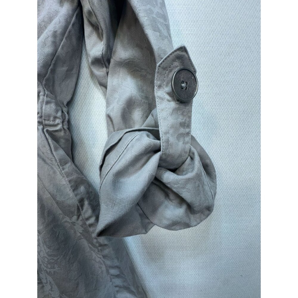 Chicos Womens Jacquard Utility Jacket Sze 3 Gray Drawstring Waist Travel - Picture 10 of 15